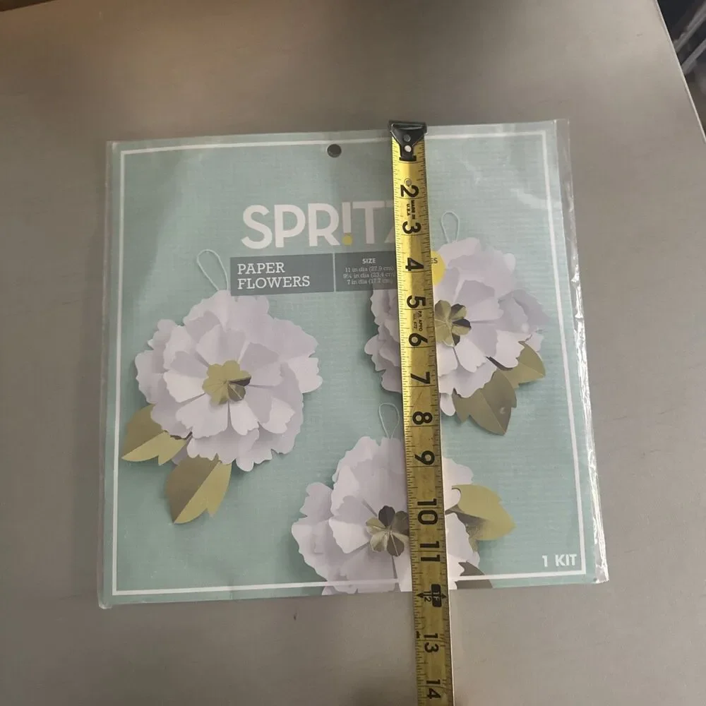 Target Spritz 3D Paper Flower Hanging Decorations In Package Size 11”x9.25”
